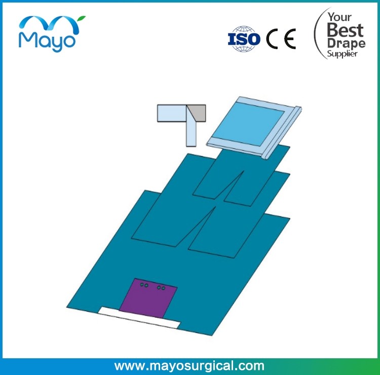 Nonwoven Disposable Surgical Head Drape Pack OEM Customized