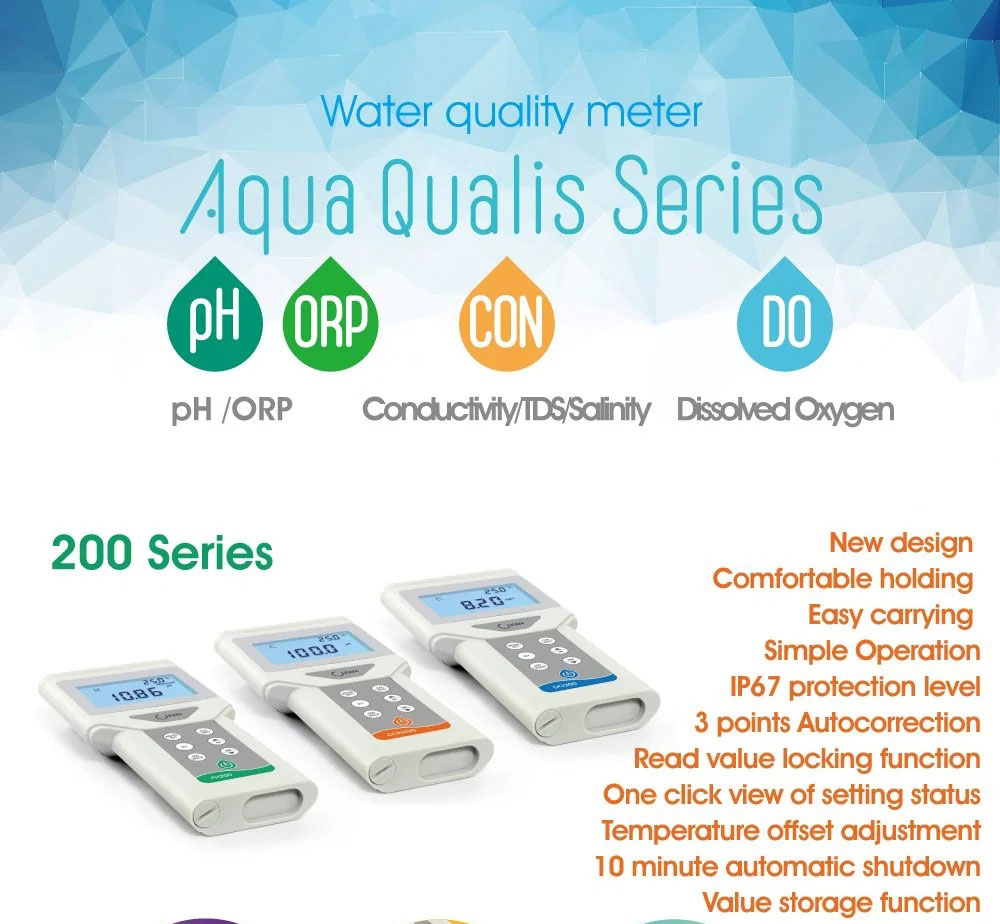 Professional Water pH Device with High Accuracy and -10.0°C-110.0°C Temperature Range