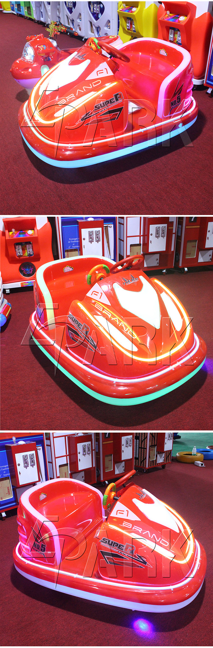 Funfair Kids Bumper Car Remote Control With 360 Degree Rotation Function