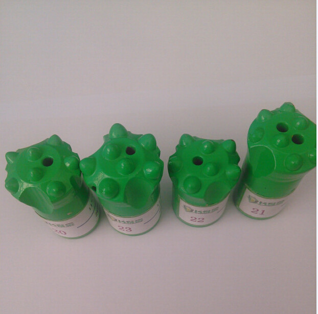 Top Hammer Taper Button Drill Bit Diameter 20 - 60mm with 4 - 7 Buttons