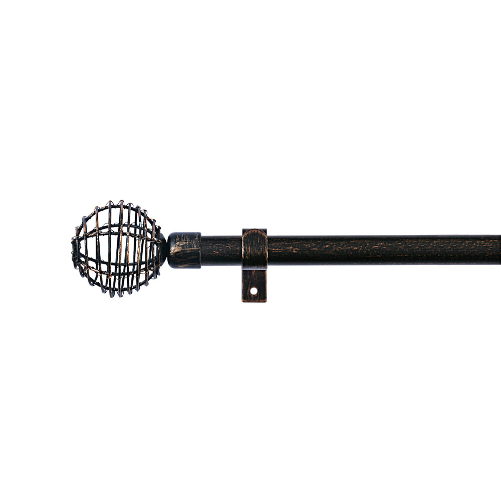 Black Copper Color Iron Pipe Curtain Rods With 0.5MM Thickness For Indoor Decoration
