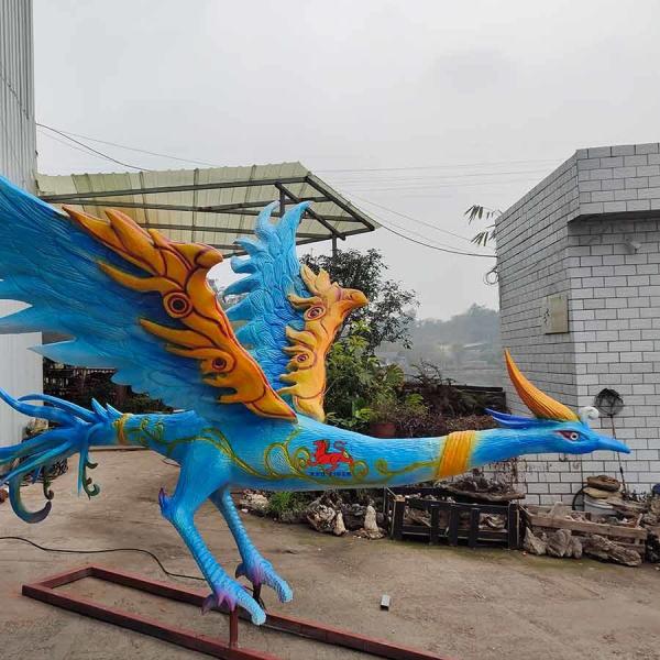 Life Size Animatronics Electronic Handcrafted Chinese Mythical Creatures Luan