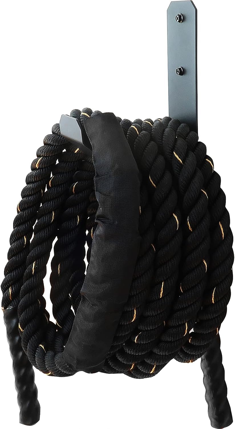Wall Mounted Steel Battle Rope Holder for Exercise Rope Storage Home and Commercial Gym