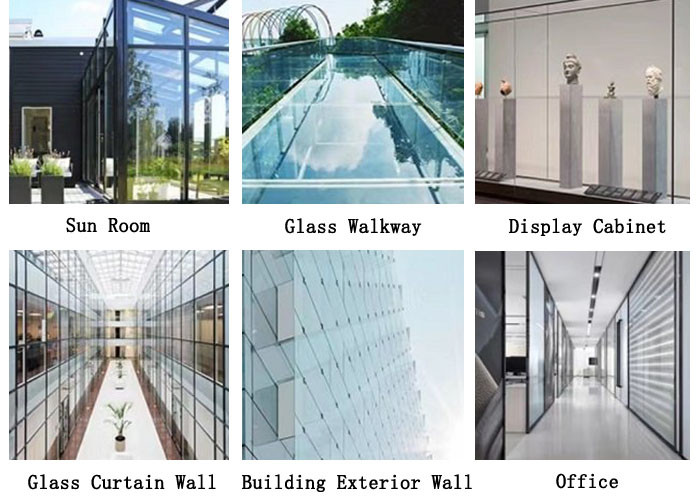 10.38mm Ford Blue Colored Laminated Glass For Partition