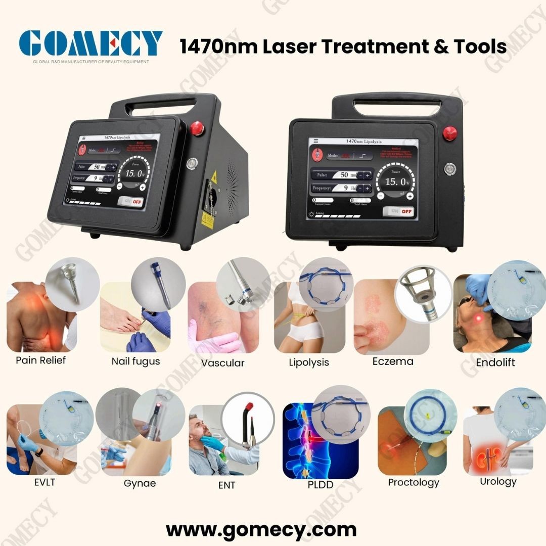 Newest Endolaser 1470nm 980nm Diode Laser Face Lifting Liposuction Machine Air Cooling