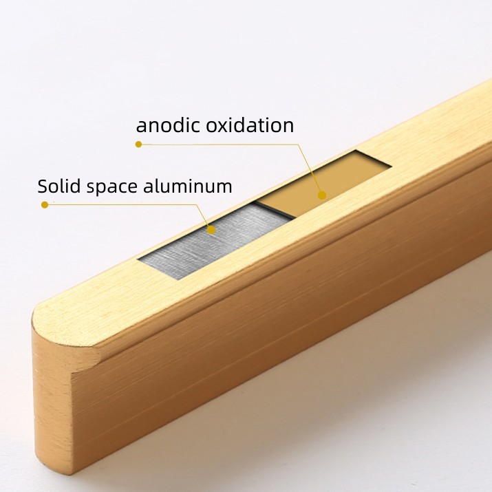 800mm Silver Aluminum Wardrobe Handle L Shape Round Head For Bedroom
