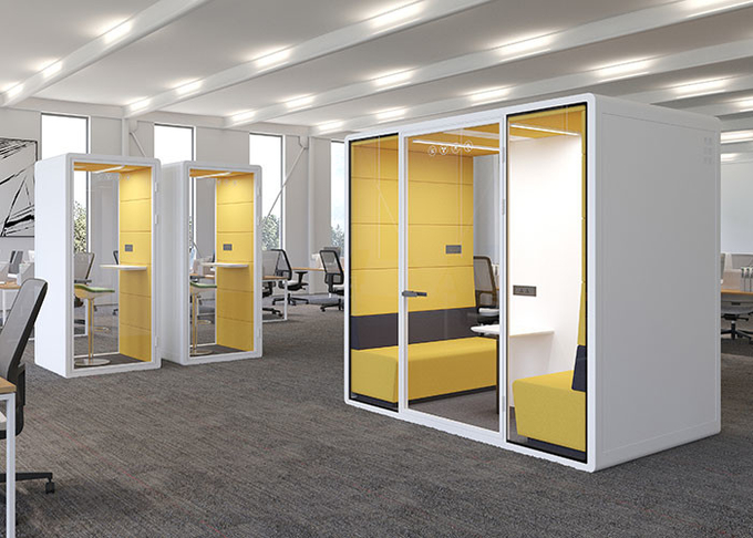 Acousitc phone booth Large Size 4 Person with PET Acoustic Foam Easy to assemble