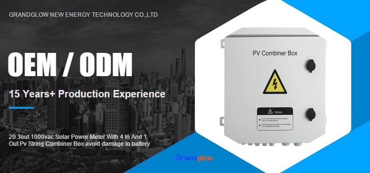 20 3out 1000vac Solar Power Meter With 4 In And 1 Out Pv String Combiner Box avoid damage to battery