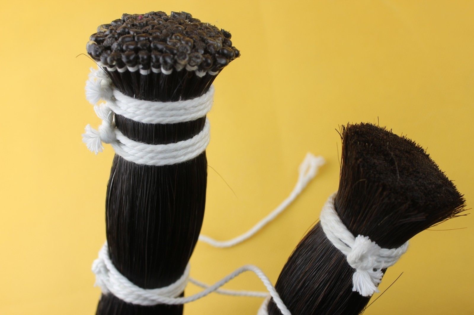 5 hanks Violin bow hair Black bow hair in 32 inches / natural horse hair