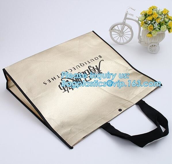 Custom Promotional shopping tote fabric polypropylene laminated pp non woven bag, Wholesale high promotion laminated rec