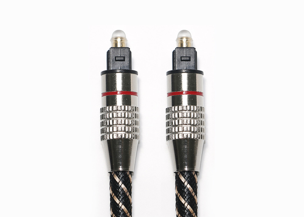 Metal Connectors FTTB High End Toslink Cable Braided Jacket 20KM-60KM