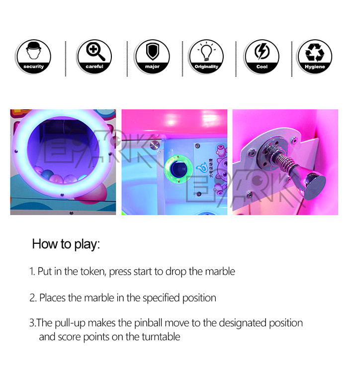 3 Player Virtual Pinball Game Machine Coin Operated 220V For Kids