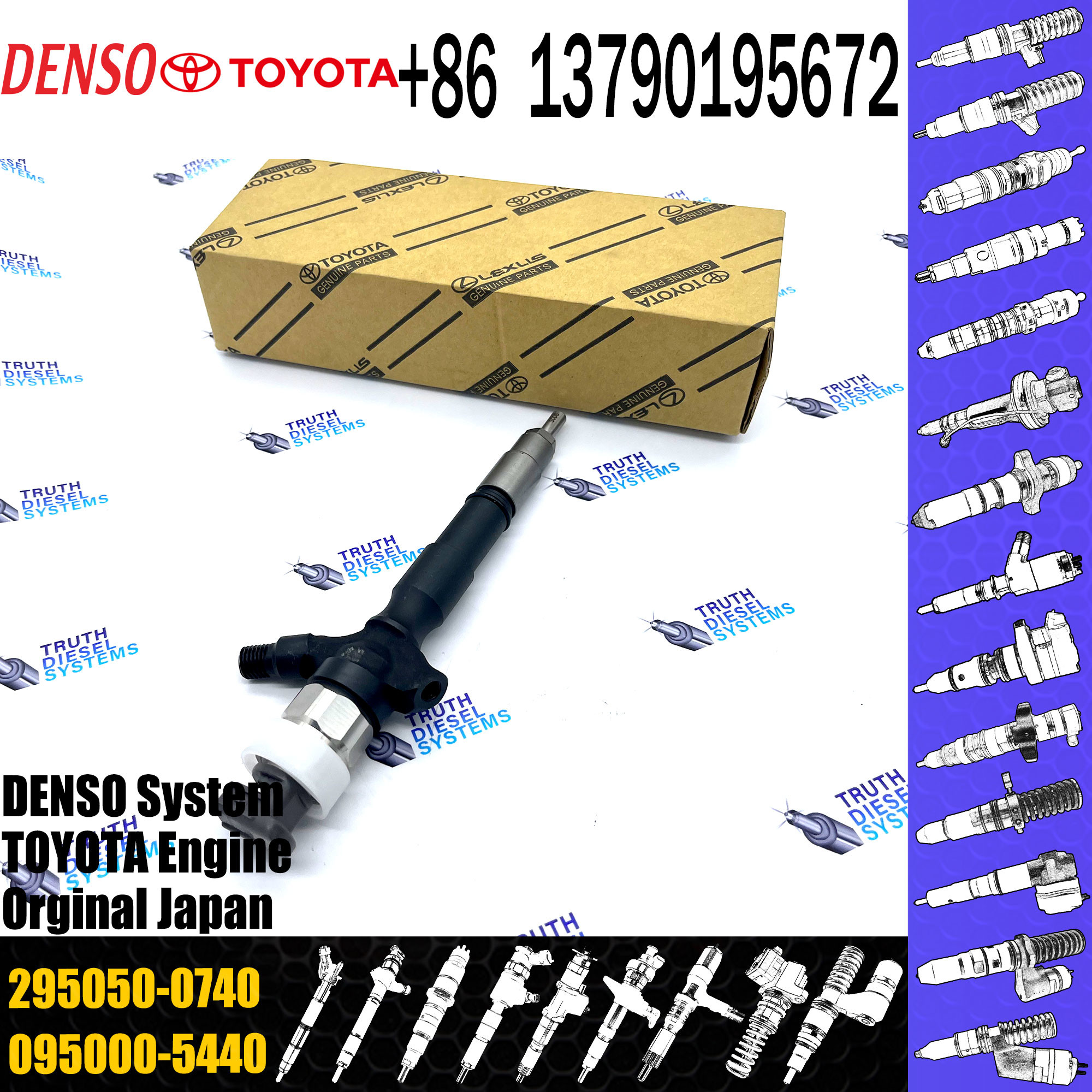 23670-0L110 2KD FTV Diesel fuel injector nozzle G3S33 for fuel injector 23670-0L110 23670-30420 295050-0740