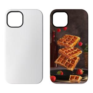 TPU Protective 2 In 1 PC Coated 3D Sublimation Tough Phone Case For IPhone 15 14