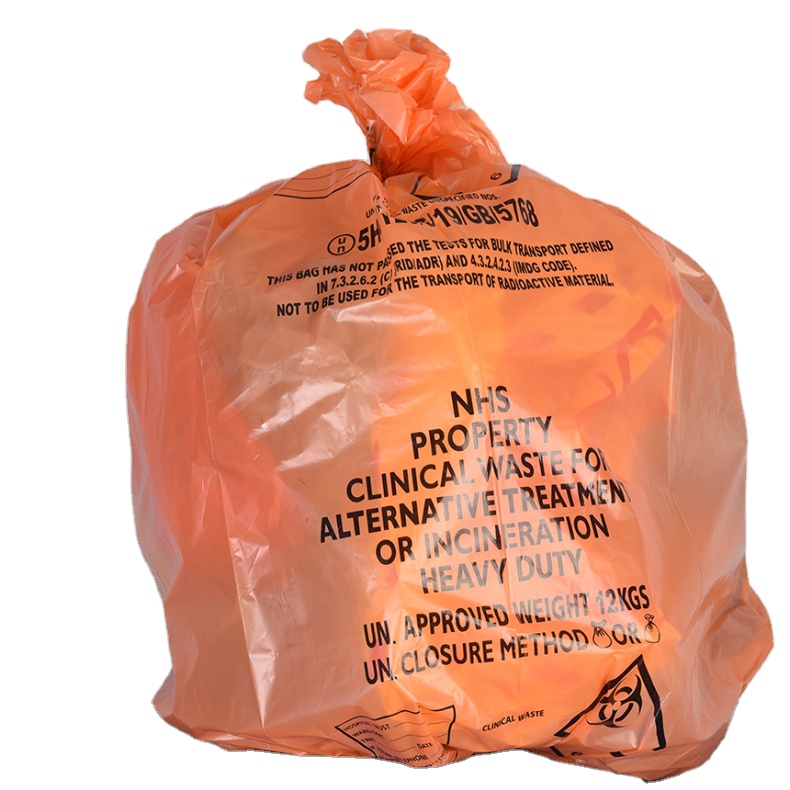HDPE Small 5-30 Liter Portable Flat Mouth Medical Waste Bag for Household Products