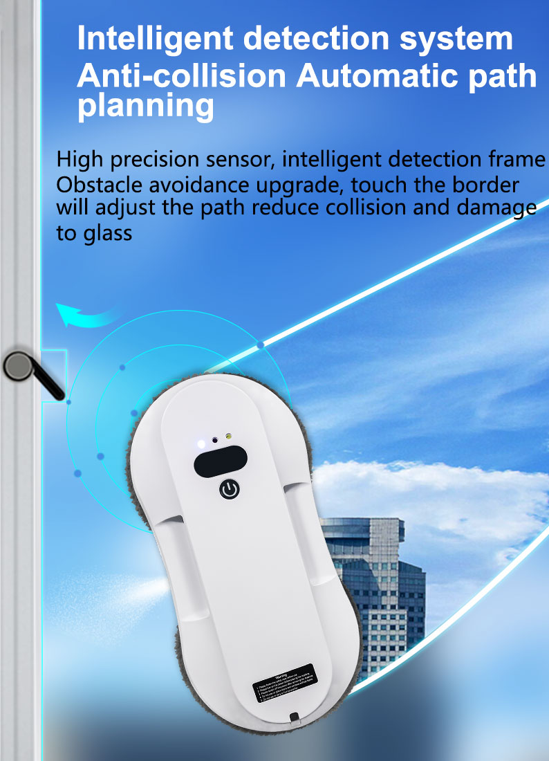 Electric Window Cleaner for Bath and Exterior Cleaning Ultra-Thin 62mm Water Spray Robot