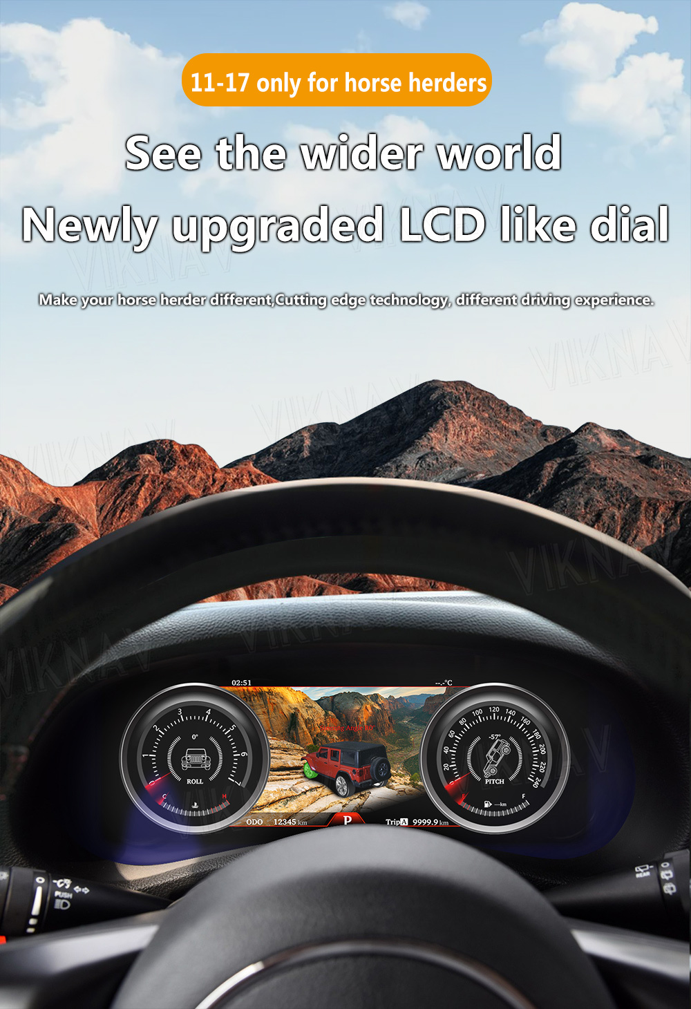 Digital Cluster Linux Screen Car Dashboard For Jeep Wrangler 2011-2017