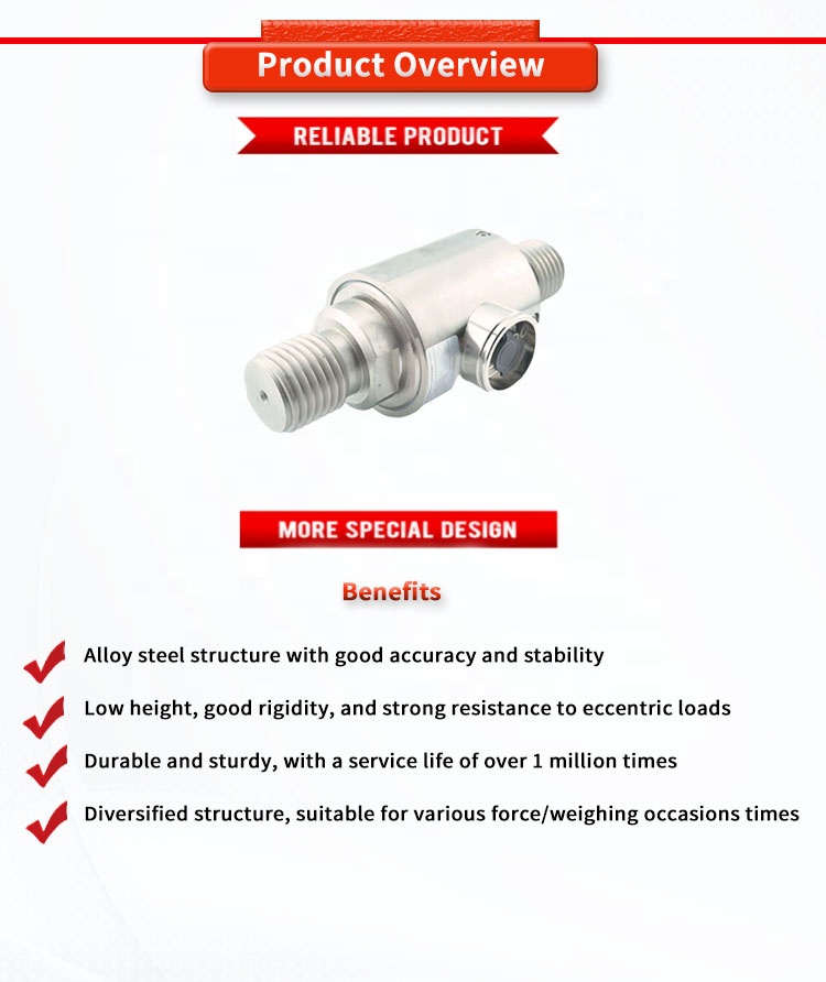 UBWP308Y Tension And Compression Weighing Gravity Sensor Rated Load 100-2000 KN
