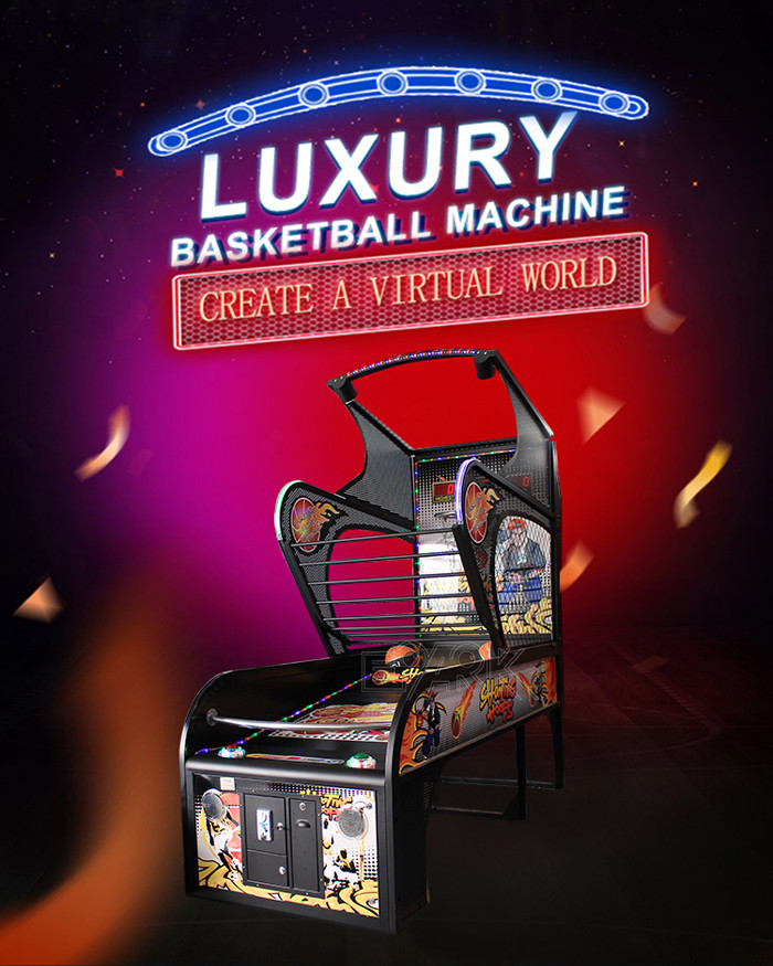 Folding Street Basketball Shooting Arcade Machine Indoor Sports Coin Operated