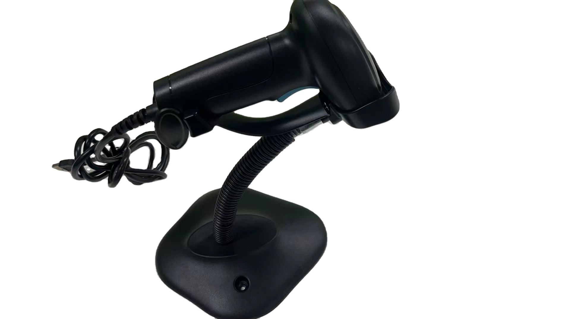 Black Handheld USB Barcode Scanner for Warehouse Transportation Express Delivery Retail