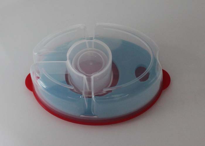 Personalized Round Plastic Lunch Boxes Salad Kit With Ice Pack And Knife