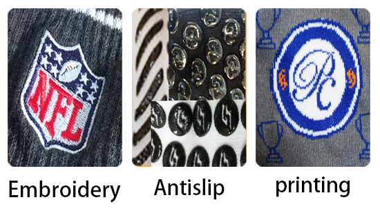 Youth Football Socks with Non-Slip Grip and Customized Logo in Woven Polyester Fibre