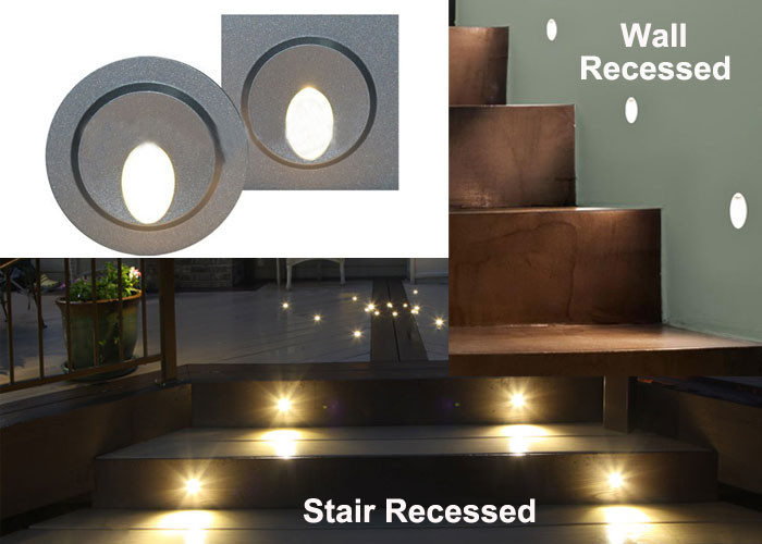 High Power 3 W Mini Recessed LED Wall Lights 3 Years Warranty