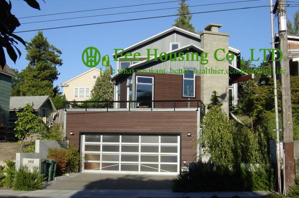 White Color Remote Control Aluminum Frame Glass garage door For Residential