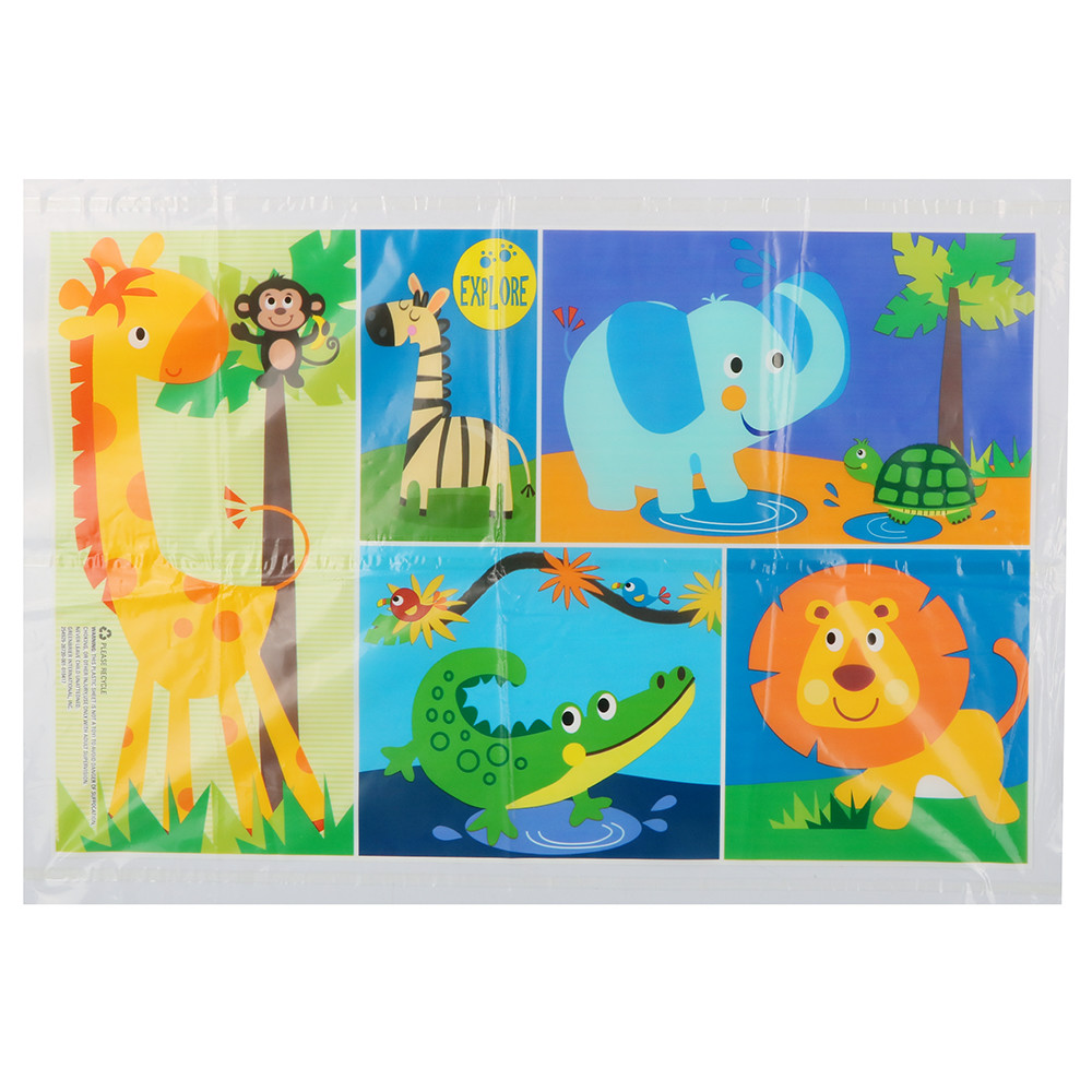 Clear / Printed Reusable Plastic Tablecloth Heat Seal For Children