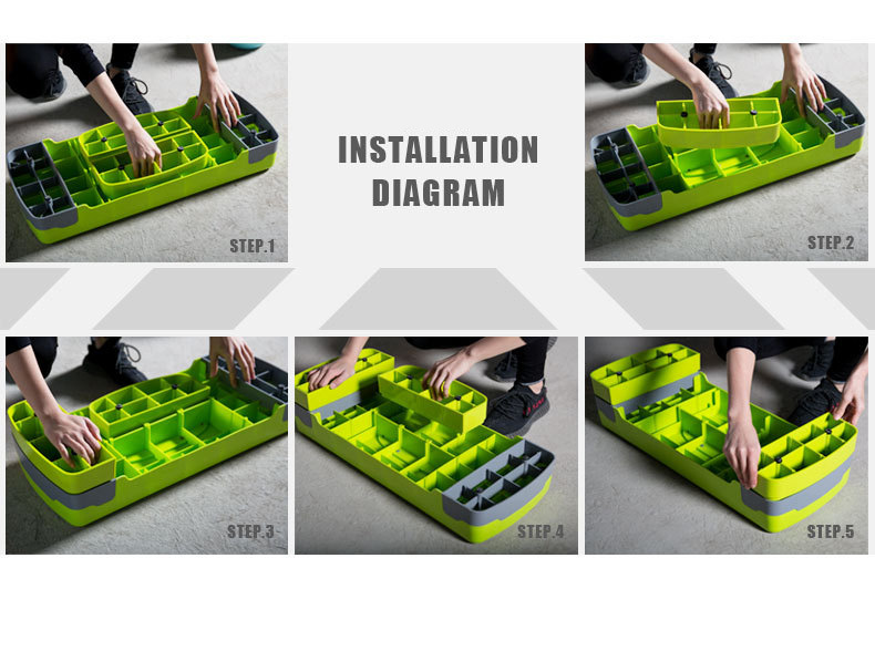 60mm Adjustable Aerobic Step Board 2 Levels Freestyle Aerobic Platform Green