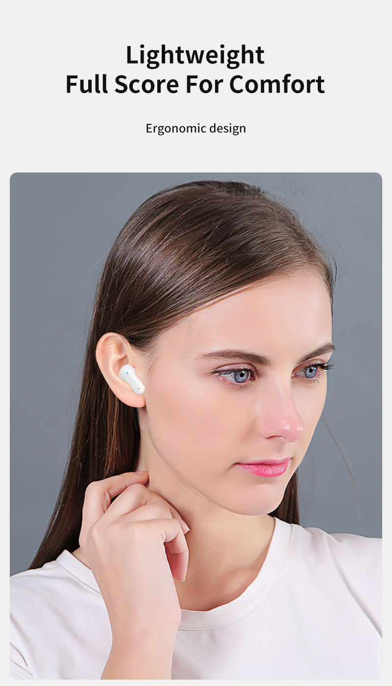 Low Latency Super Bass Stereo Wireless Earphones for PC and Travel In-Ear Sports Ready