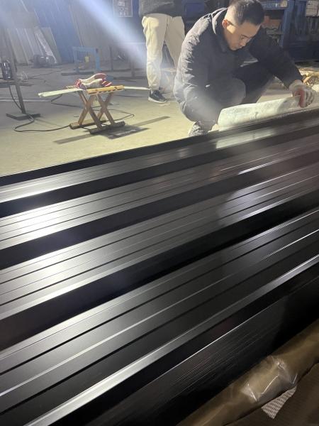 RAL9004 Single Black PPGL Metal Corrugated Trapezoidal Steel Roofing Corrugated