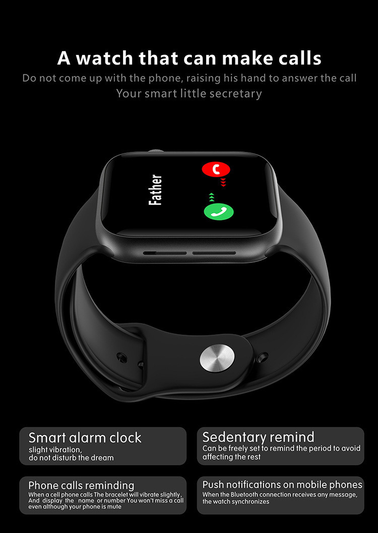 200mAh 1.54" TFT Bluetooth Calling Smartwatch IWO QS18 4 5 6