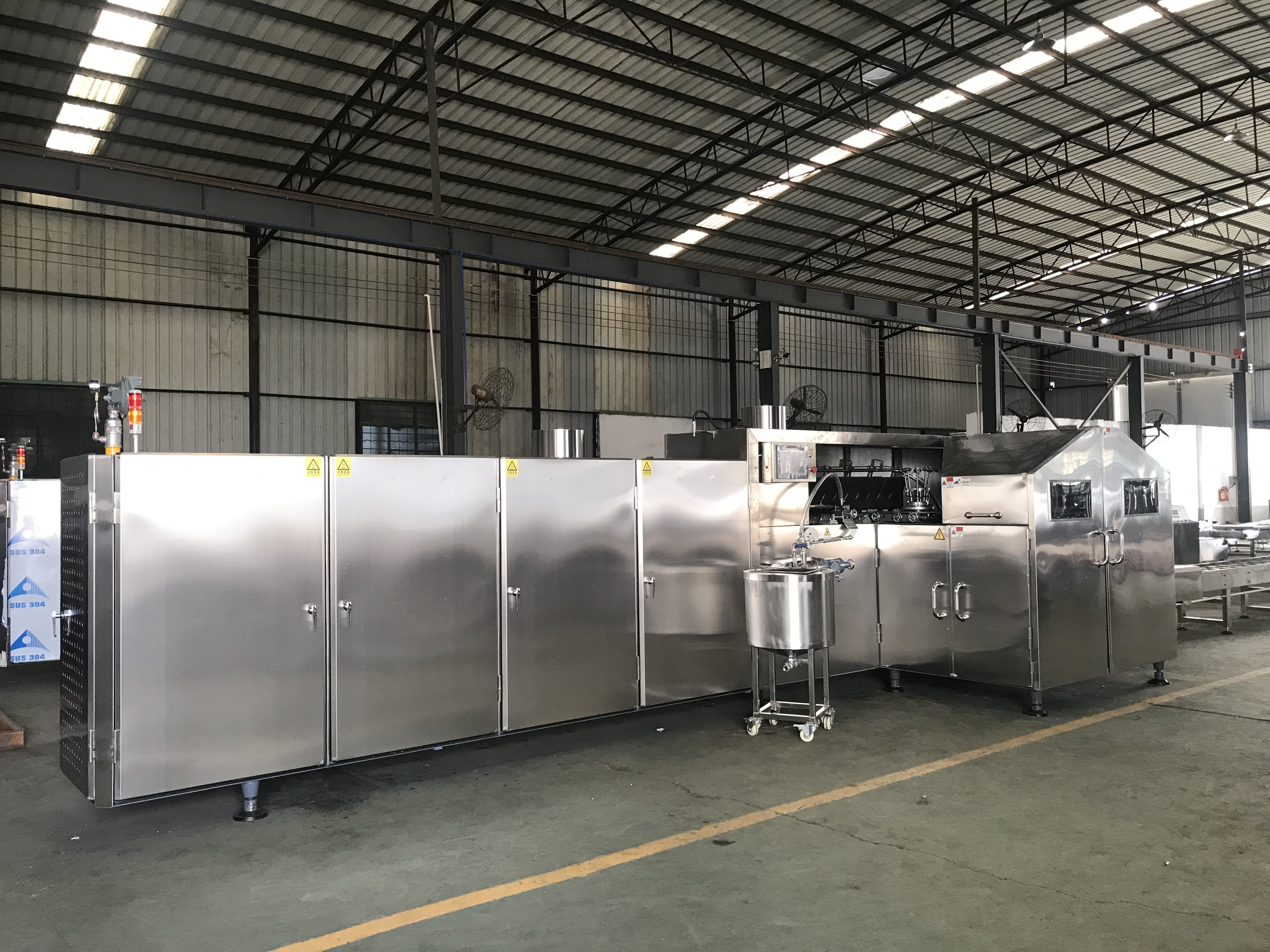 Two Color Stain Steel 7kg/H Automatic Ice Cream Cone Machine 3.37kw 380V