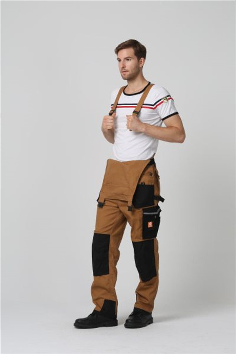 Leg Hem Reinforced Mens Work Uniforms Clip Buckles Mens Farmer Overalls