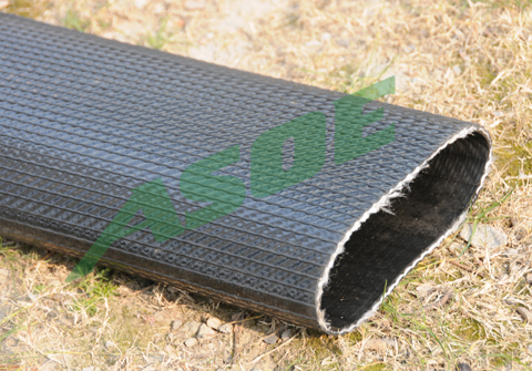 Nitrile Rubber Covered Flat Discharge Hose , 8 Inch 660ft BP Flat Discharge Hose