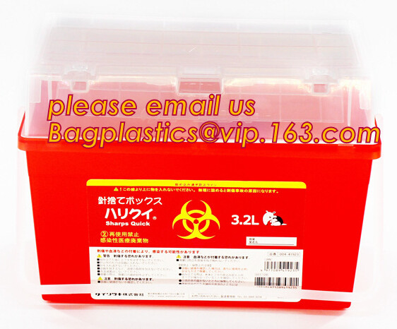 OEM 3l 5l 10l 12l 21l 22l yellow hospital biohazard medical needle disposal plastic safety sharp container with handle