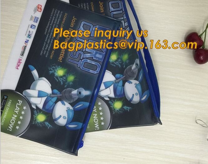 Plastic Bag OEM Custom PVC Loop Handle Image Printed Plastic Shopping Bag,Promotional Clear Waterproof Plastic Cosmetic