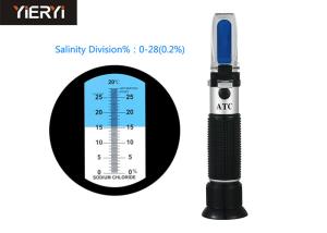  0-28% Salinity Specific Gravity Refractometer For Fruit Juices / Soft Drinks Manufactures