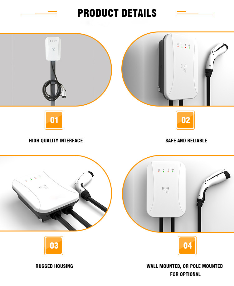 Plug And Play RFID EV Charger AC IP65 For Electric Car Pubilc 11kw 3 Phase Charger