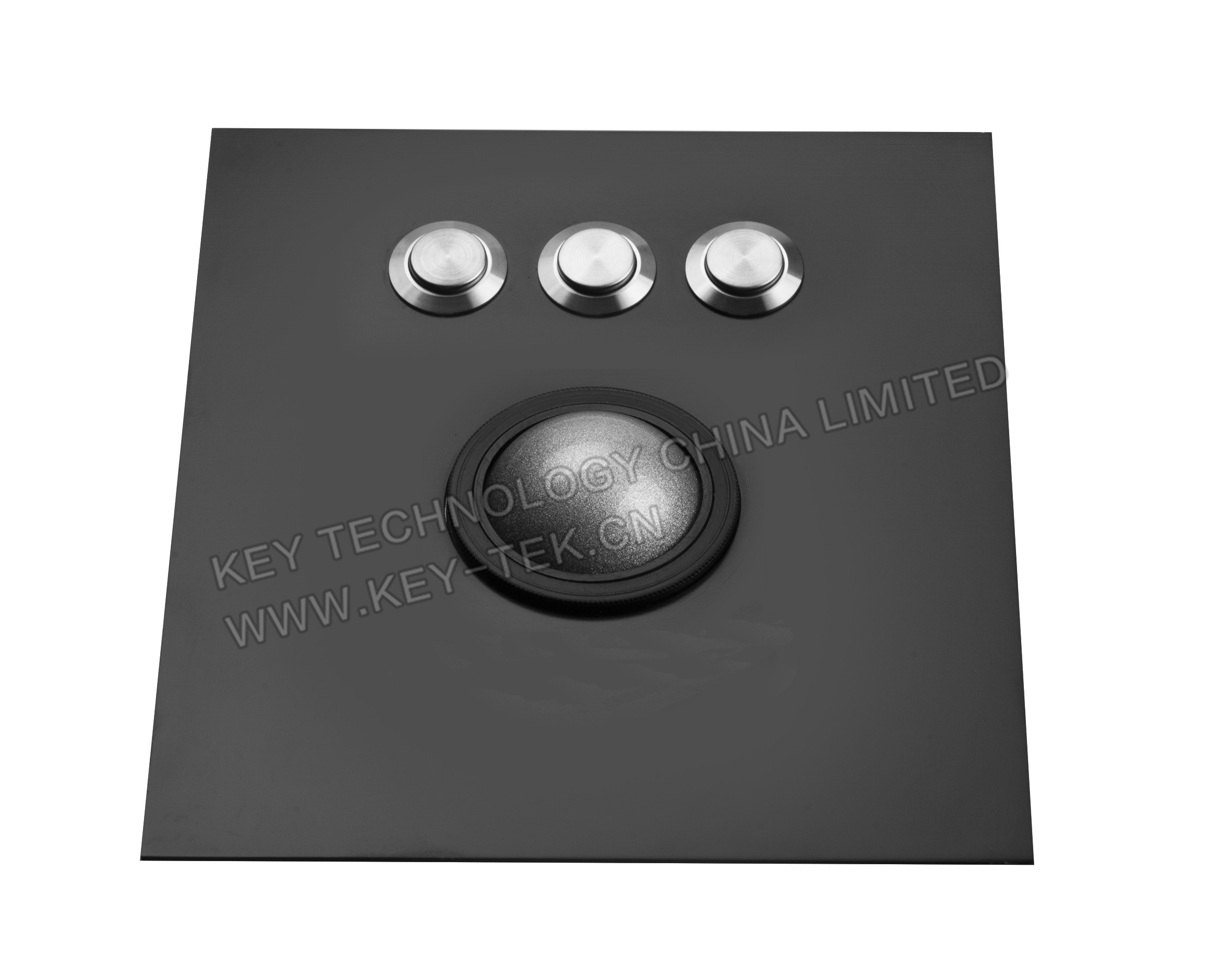 Waterproof Black Stainless Steel Trackball Pointing Device ESD Safe Operation