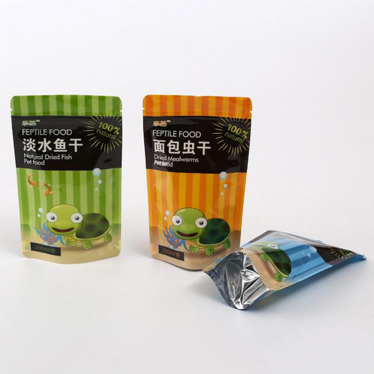 Food grade smell proof three side sealed foil lined bag snack food packaging bag with window
