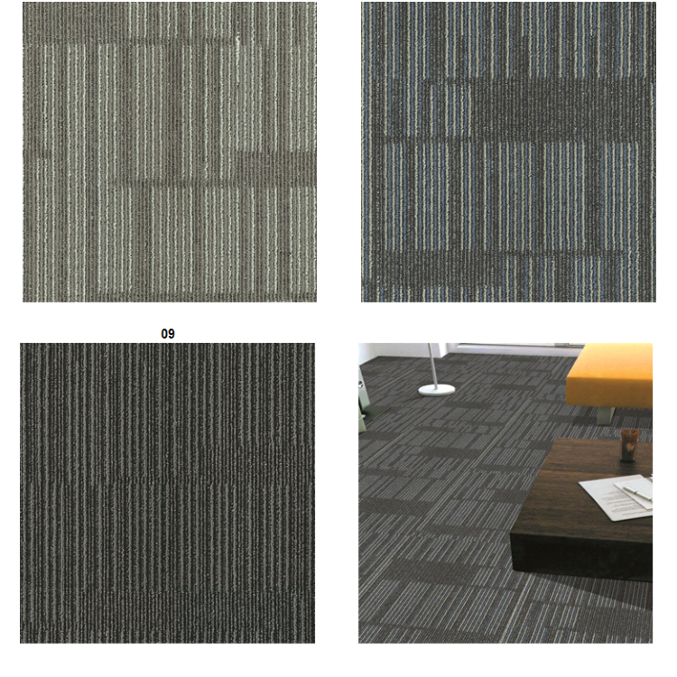 High quality textiles carpet tile with multi level loop pile