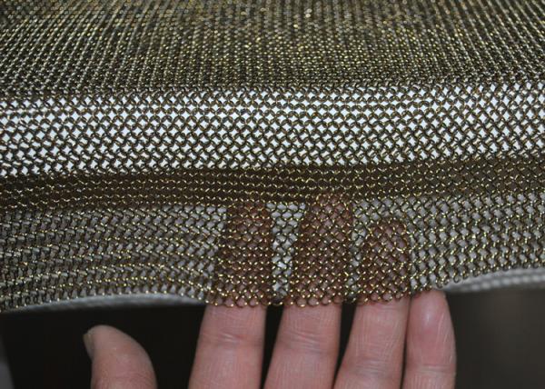 Golden Colour Welded Chainmail Cutting Glove For Safety , Chainmail Kitchen