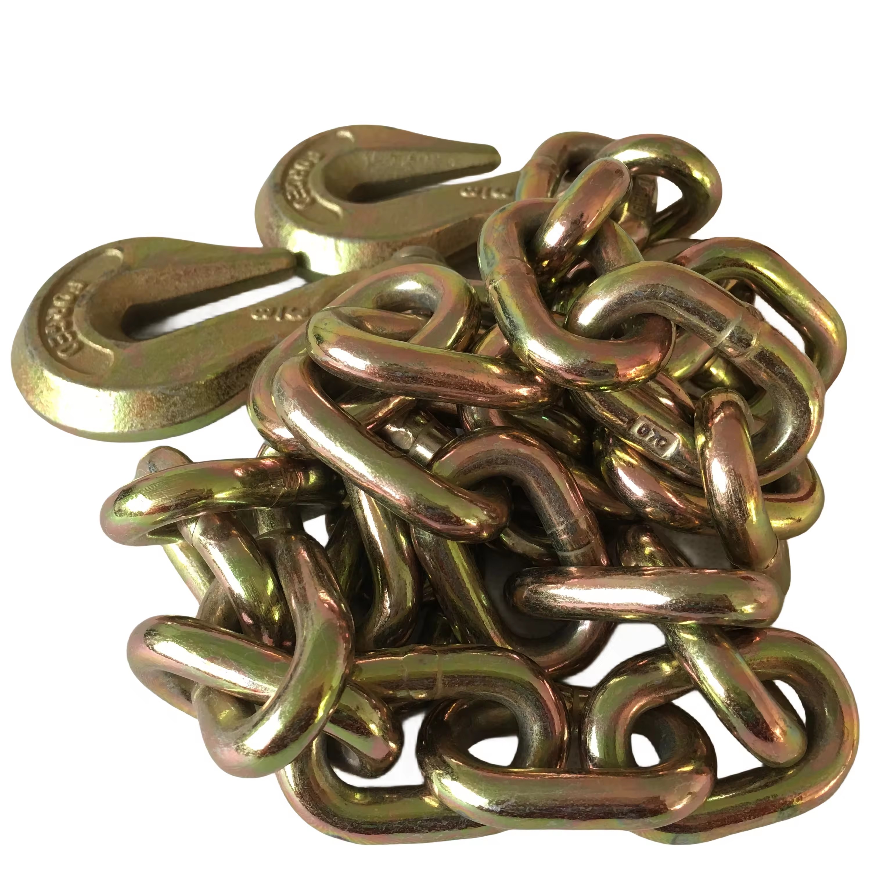 Galvanized G70 Binder Steel Link Chain Forged Clevis Grab Hooks 20Mn2 Metal Link Chain