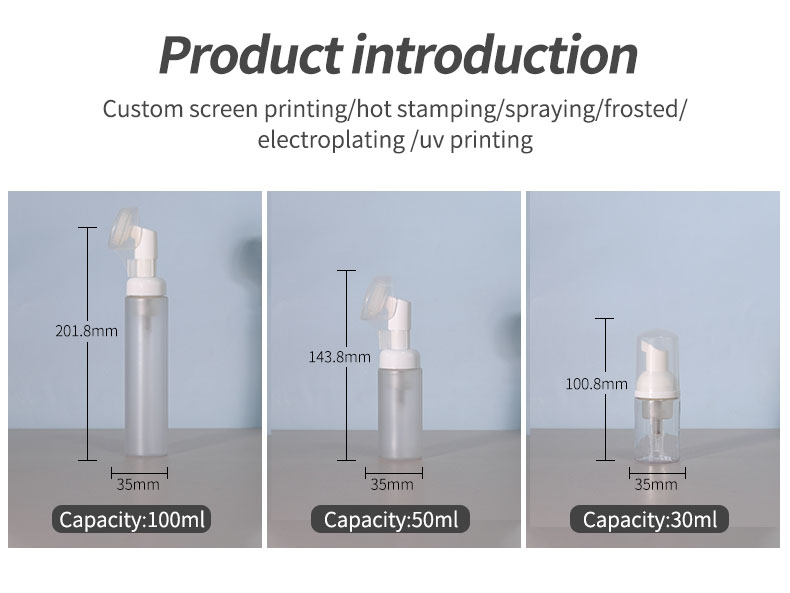 Empty Essential Oil Bottles 30ml / 50ml / 100ml Custom Plastic Spray Bottles With PET Collar