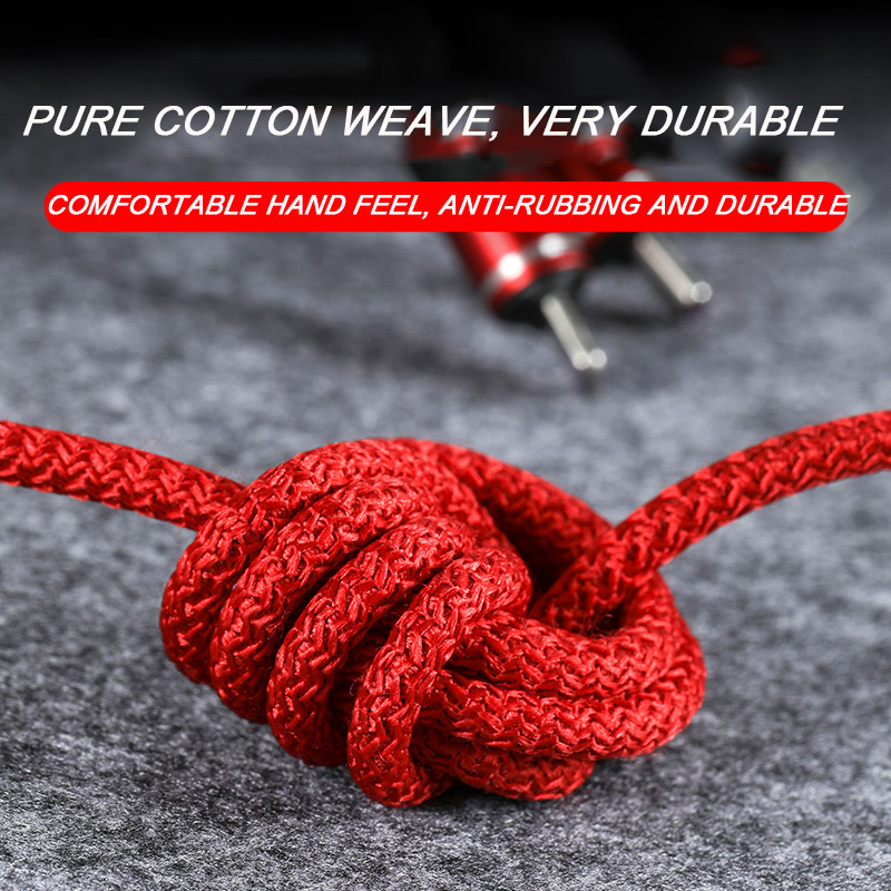 OEM ODM Cotton Braided 1.3m 3 In 1 Data Cable Type C Mobile Phone