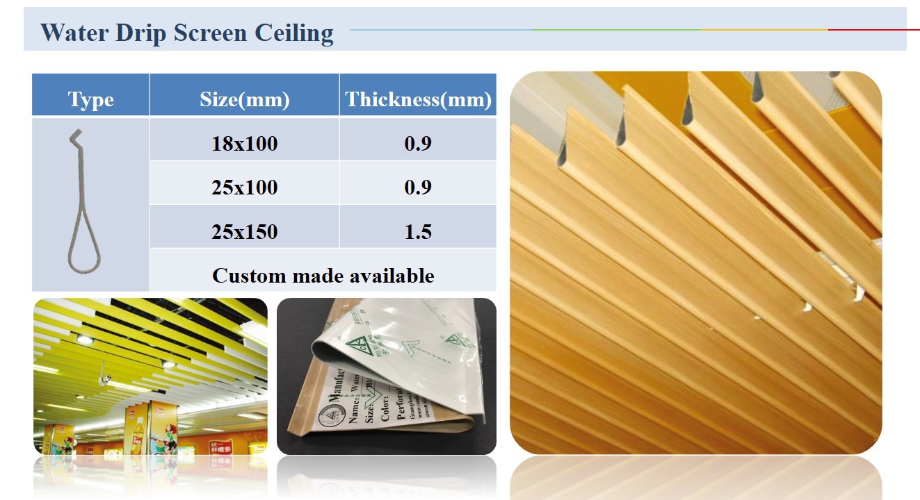 Special Design Aluminum Profile Wood Plank Ceiling Panel Aluminium Extruded Suspended Metal Ceiling