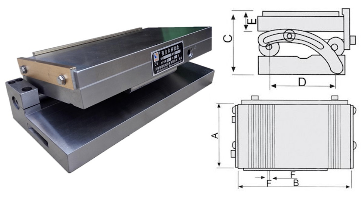 XM42 Tiltable 100×175mm Grinding Magnetic Sine Chuck