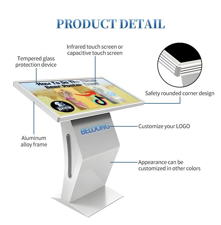 Exhibition Hall Interactive Self Service Kiosk 21.5 32 43 55'' Android Windows